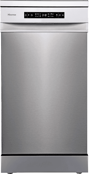 REACONDICIONADO Seminuevo Excelente Lavavajillas - Hisense HS543D10X, 11 servicios, 8 programas , 44.8 cm, Motor Inverter, Tercera bandeja, Inox