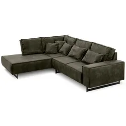 filippo Ecksofa Antwerp Mikrofaser Moos 283 cm