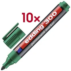 Edding 10x Permanent-Marker »300« grün