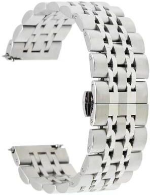Everyday Crate Huawei Watch GT2 Band Stainless Steel Seven Bead Metal Watch Strap For GT2e GT2 46mm silver