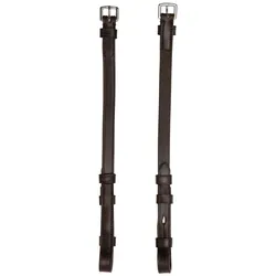 Backenstücke SP Anatomic Line flat, Hook & Stud für Kandare Milan, Stanford, Con... espresso/silver VB