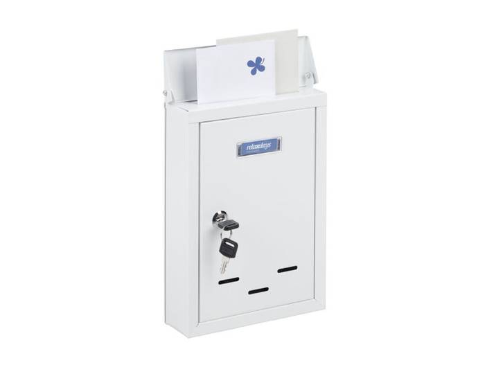 Relaxdays Briefkasten mit Namensschild