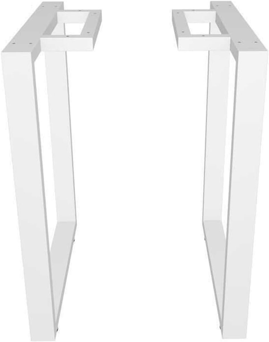 Metalen Tafelpoten Meubelonderstel Set Wit - Hoogte: 60 cm