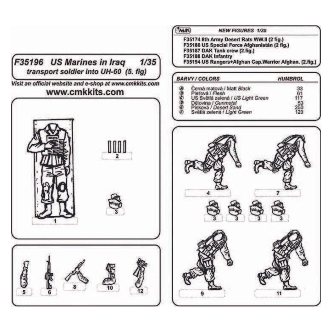 CMK US Marines in Iraq transports Soldier (5 Fig.) (129-F35196)