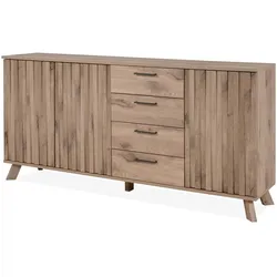 SIDEBOARD Eiche 175 cm, Kommode mit Push-to-Open und viel Stauraum
