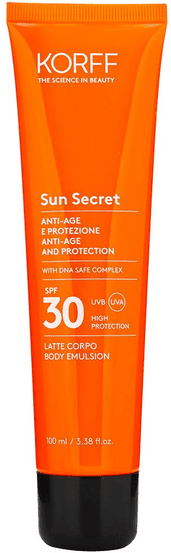 Korff Sun Secret Latte Solare Corpo SPF 30 Antiage 100 ml