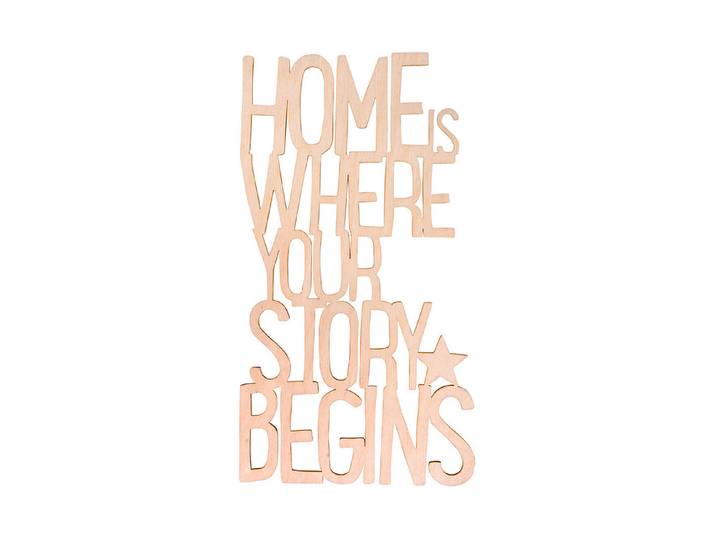 Rayher Holzschrift Home Story Begins FSC 100% 14.8 × 27.5 × 0.4 cm