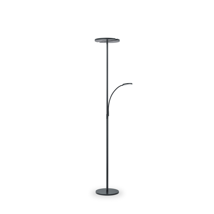 GKS Knapstein LED-Deckenfluter TALEA-L (mit Lesearm) Schwarz 41.997.07 4250035838581