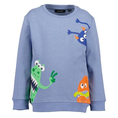 Sweater BLUE SEVEN "Sweatshirt", Jungen, Gr. 98, blau (5241, blau), 100% Baumwolle, normal normal, Rundhals, gerader Abschluss, Sweatshirts Sweater