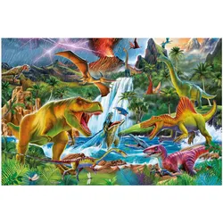 FOTOTAPETE Dinosaurier im Urzeitgewitter 432/290 cm