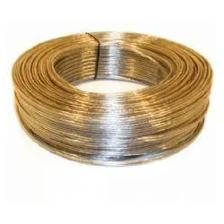 Kabel transparent-silber flach 2x0,75mm pro Meter