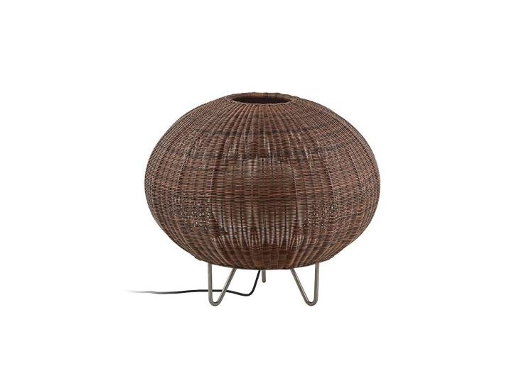 BOVER lampadaire pour extérieur GAROTA P/01 OUTDOOR (Brun, bulbes non inclus - Aluminium, acier inoxydable, polyéthylène, fibre synthétique)