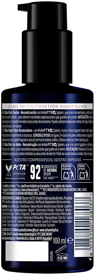 Schwarzkopf Mass Market Gliss Night Elixir sérum pointes fourchues 100 ml