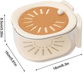 ModernMart Fruit Washing Bowl & Strainer With Foldable Handle For Quick Kitchen Prep coffee