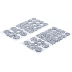 BGS DIY 80703 Satz Filzgleiter grau-meliert 64 teilig
