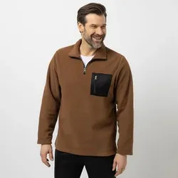 MEN'S TOUCH Troyer 1/1-Arm Stehkragen mit Reißverschluss