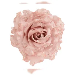 Christmas Decorations Künstliche Rose Clip Kunstblume Glitzer Perlen Rosenblüte Hochzeitsdeko Kunstrosen Dekoblume Hochzeit Christbaumschmuck Weihnachtsdeko Hellrosa