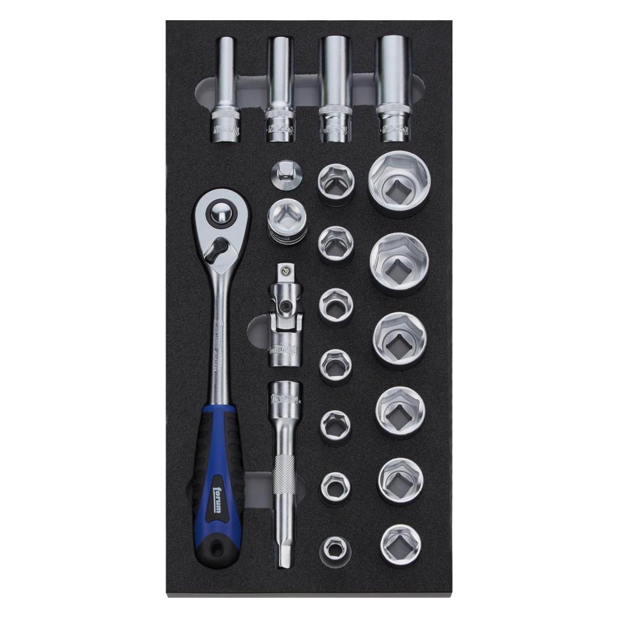 Forum Professional Solutions Werkzeugmodul 2017 1/3 Umschaltknarre 1/2" 23 Teile (4317784945134)