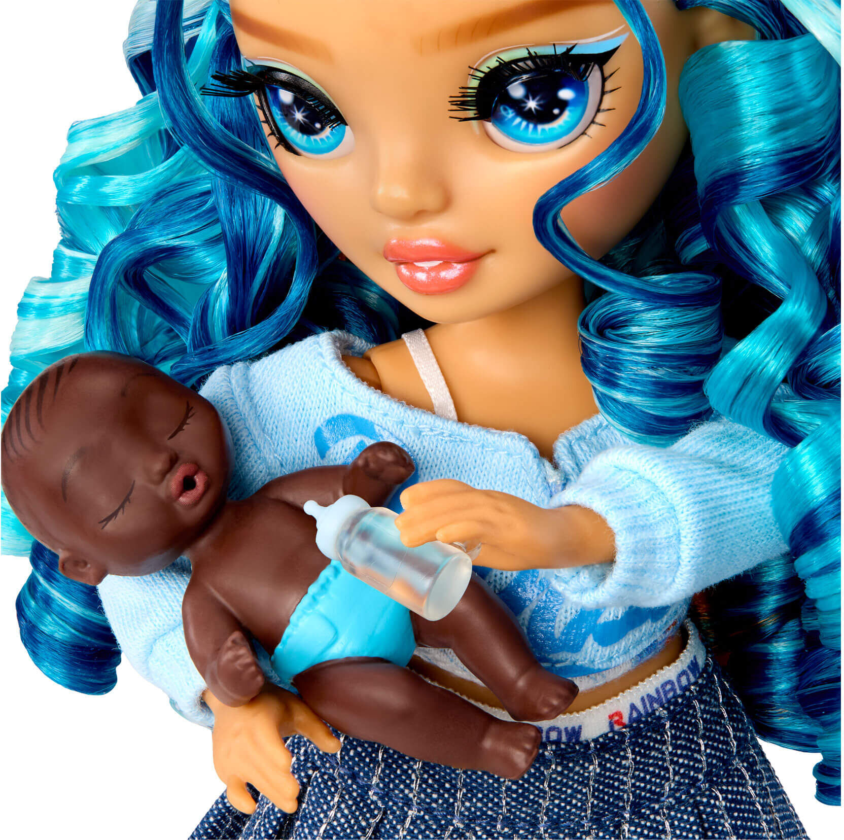 Rainbow High Jr. High Bestie Babysitters Skyler Bradshaw Fashion Doll for Kids, 23 cm, Blue, Ages 4+