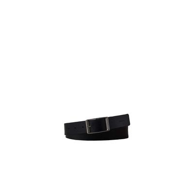 Ledergürtel CALVIN KLEIN JEANS "CASUAL ROUND BUCKLE TUMBLED 35MM", Herren, Gr. 85, schwarz (schwarz, antique silber), Rindsleder, unifarben, Gürtel Ledergürtel, Regular fit und größenverstellbar