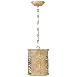 Pendellampe Deckenlampe Hängelampe Stahl Glas Champagner D 22,9cm Esszimmerlampe