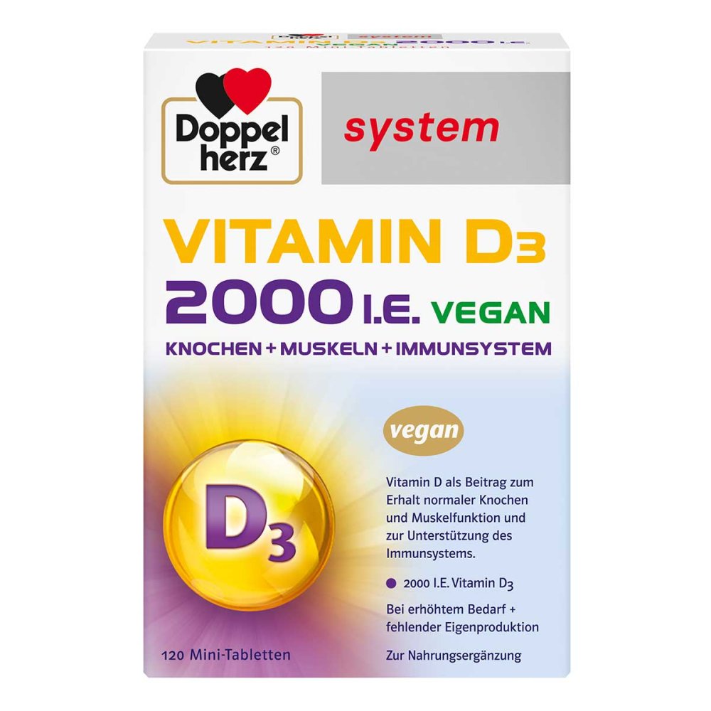 Queisser Pharma GmbH & Co. KG Doppelherz Vitamin D3 2000 I.E. Vegan System Tabletten 19903383