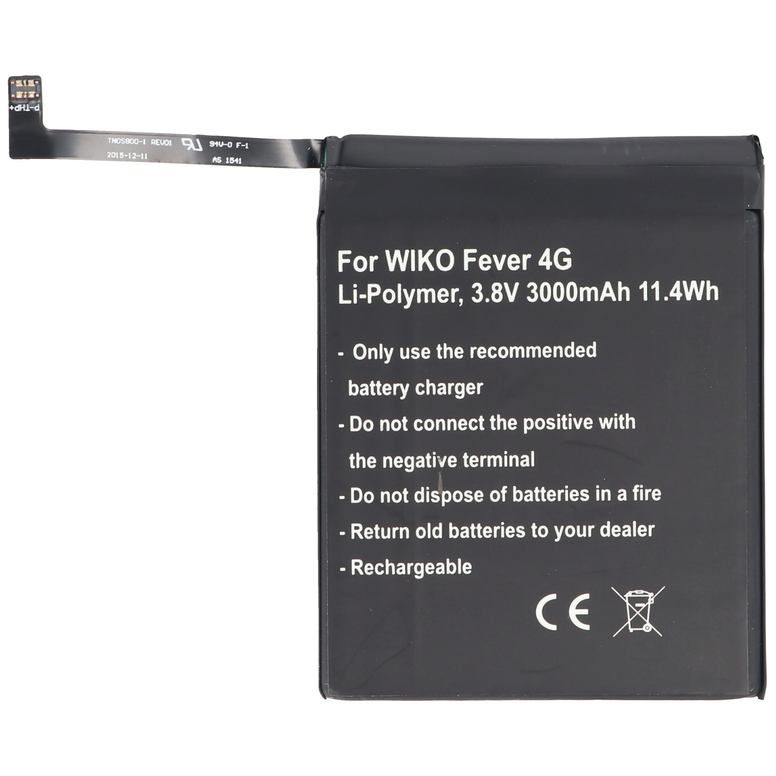 AccuCell Batterij voor Wiko Fever FEVER 4G TLP15J15
