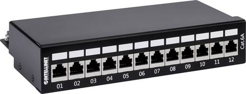 Intellinet 720915 12 Port Patch-Panel CAT 6a Bestückt