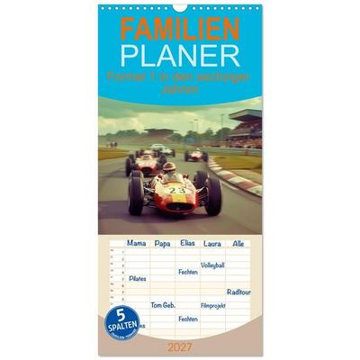 Familienplaner 2027 - Formel 1 in den sechziger Jahren mit 5 Spalten (Wandkalender, 21 x 45 cm) CALVENDO