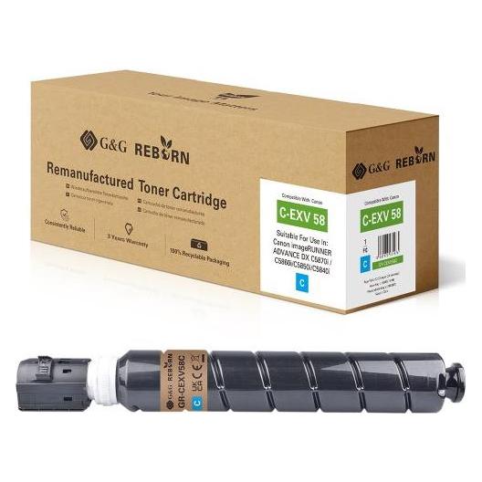 G&G Reborn-Toner kompatibel mit Canon C-EXV58 (3764C002) C (C) (22053)