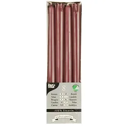 Papstar 10 X 8 Leuchterkerzen Ø 2,2 cm · 25 cm rost aus 100 % Stearin