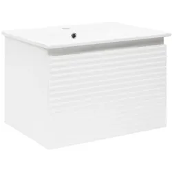 Naturel Savona Waschtisch mit Unterschrank 58x43x44,8 cm weiß lesk