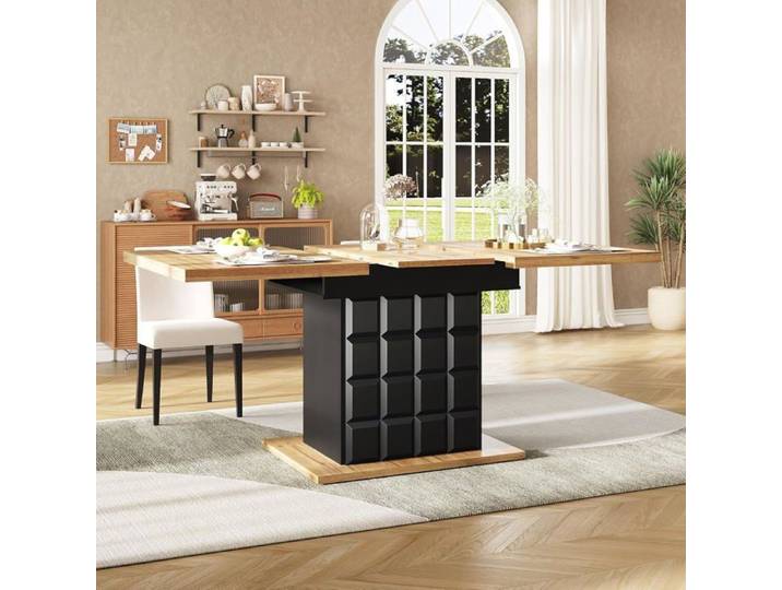 Table à Manger Extensible 110-140 x 80 cm-Télescopique Table pour 4-6 Personnes Table Extensible Cuisine & Salon - Design Moderne