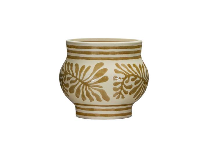 Cache-pot Ø23 cm en faïence beige HDIvy