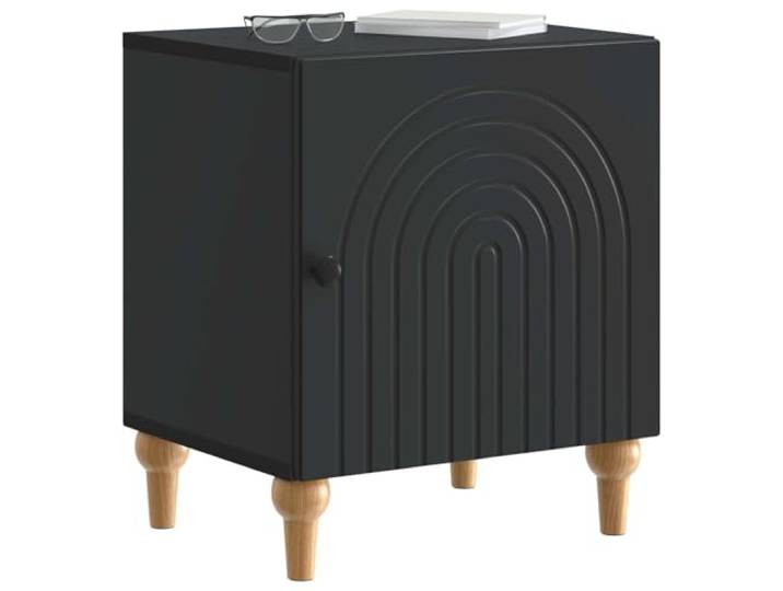 KTHLBRH Nachttisch, 2 Stück, schwarz, 43 x 34,5 x 50 cm, Holz Zeitgenössisches Design, ergonomische Griffe, großer Raum, vielseitig für Wohnzimmer oder Büro