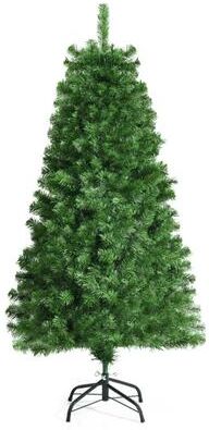 Costway Pre-lit Multi-Colored Fiber Optic Spruce Artificial Christmas Tree-5 ft