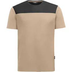 T-Shirt "KNUT" - 3XL - beige/schwarz