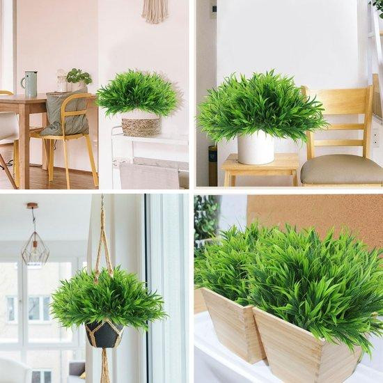 Ibenzoa 8-delige set kunstplanten, realistisch en UV-bestendig, 35 cm