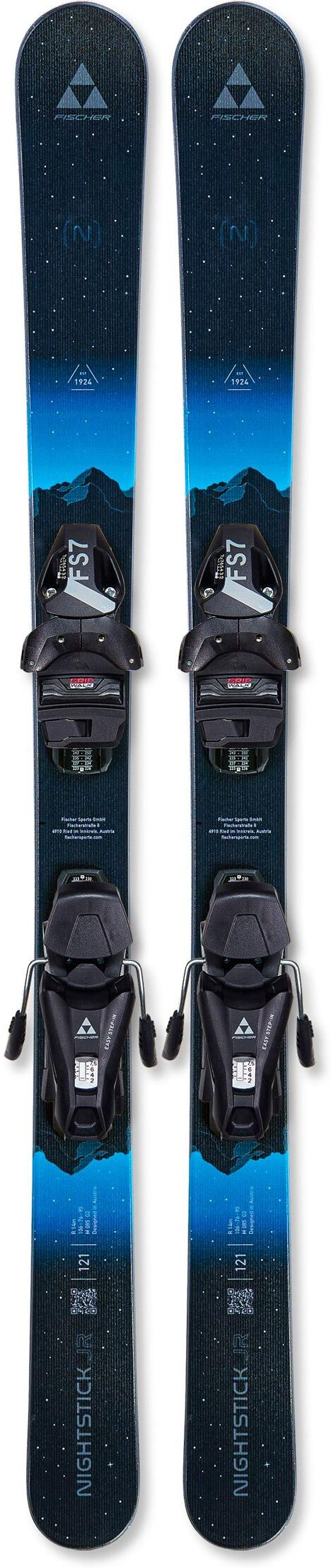 Fischer  - Pack Ski Nightstick Jr (131-151) - 151 + Fs7 Gw Ca Jrs Br.78 Black Black - Ski