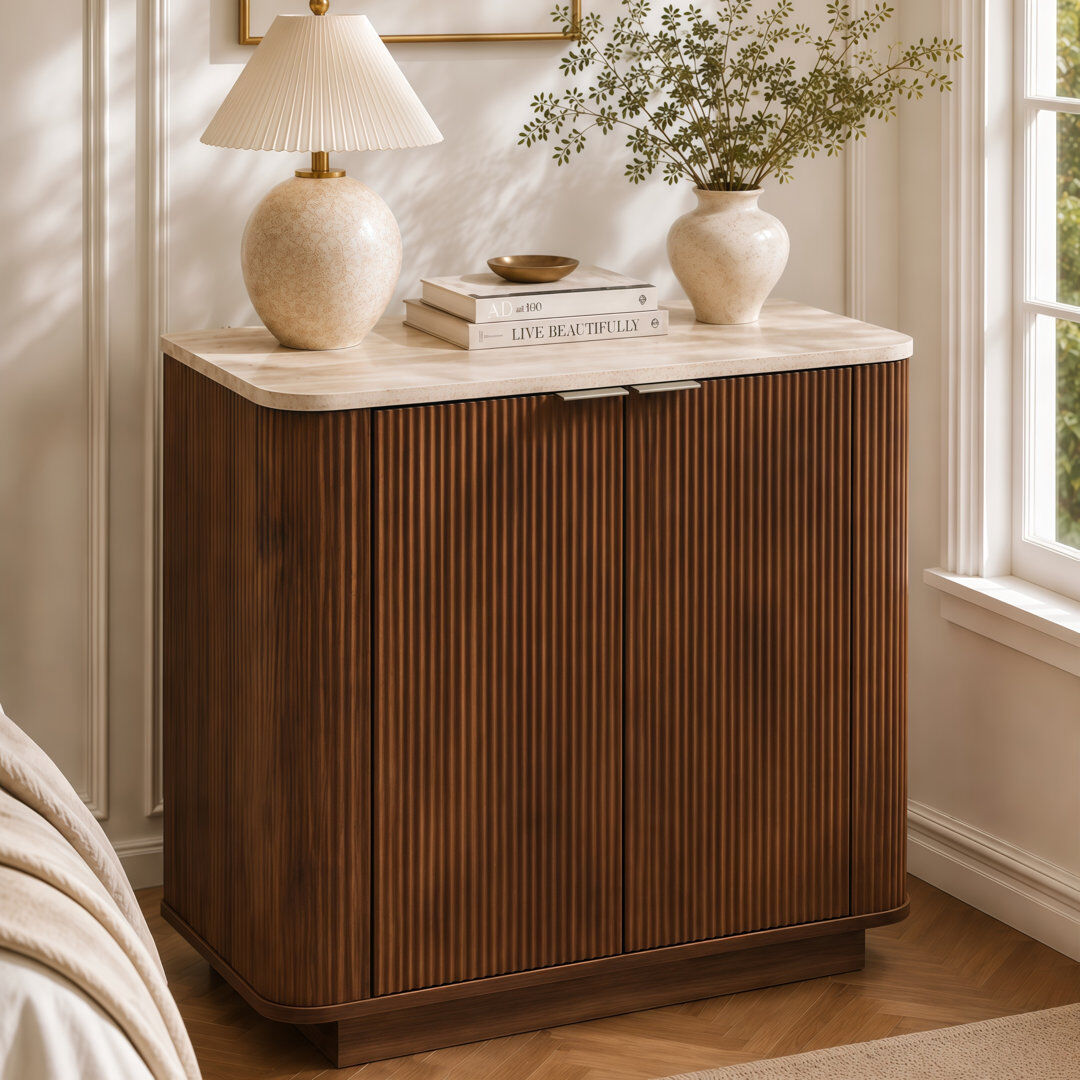 Brayden Studio 80cm Sideboard Walnut 78cm H X 80cm W X 40cm D