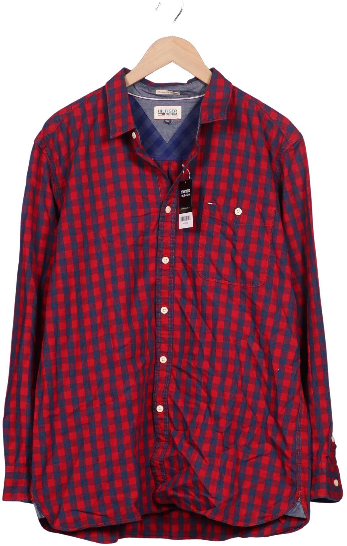 Hilfiger Denim Herren Hemd, Mehrfarbig, Gr. Xxl, Baumwolle - Second Hand