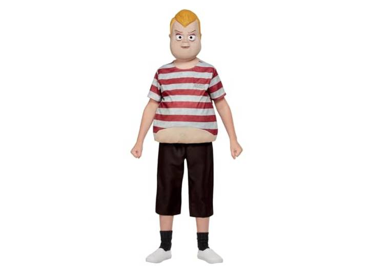 Addams Family Pugsley Costume, Burgundy, Top, Trousers & Mask (S)