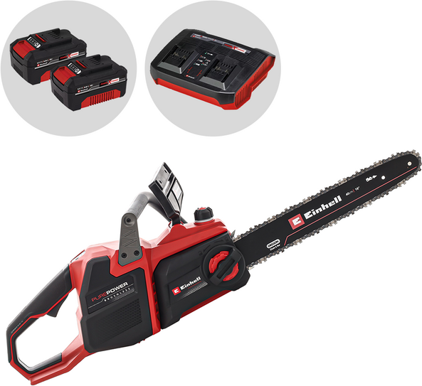 Einhell GP-LC 36/40 LI BL - Tronçonneuse électrique à batterie - 2x 18V 4Ah
