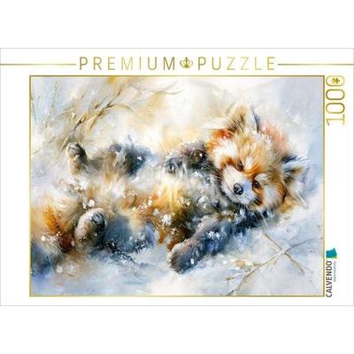 CALVENDO Puzzle Ein Schneebad - herrlich | 1000 Teile Lege-Größe 64x48cm Foto-Puzzle für glückliche Stunden, von , Calvendo Puzzle