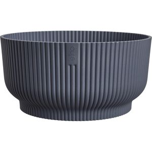 elho Übertopf Vibes Fold Bowl, anthrazit, Ø 25 x 12 cm, aus Kunststoff, für innen