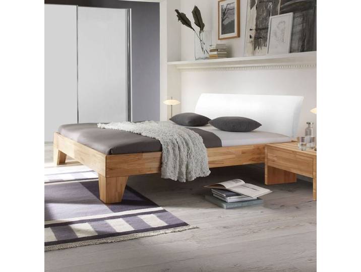 Bett Raijka Kernbuche Massivholz 200x200cm modern