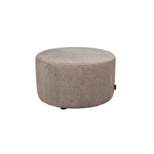 Dutchbone poef Rocca met soft body en stoffen bekleding