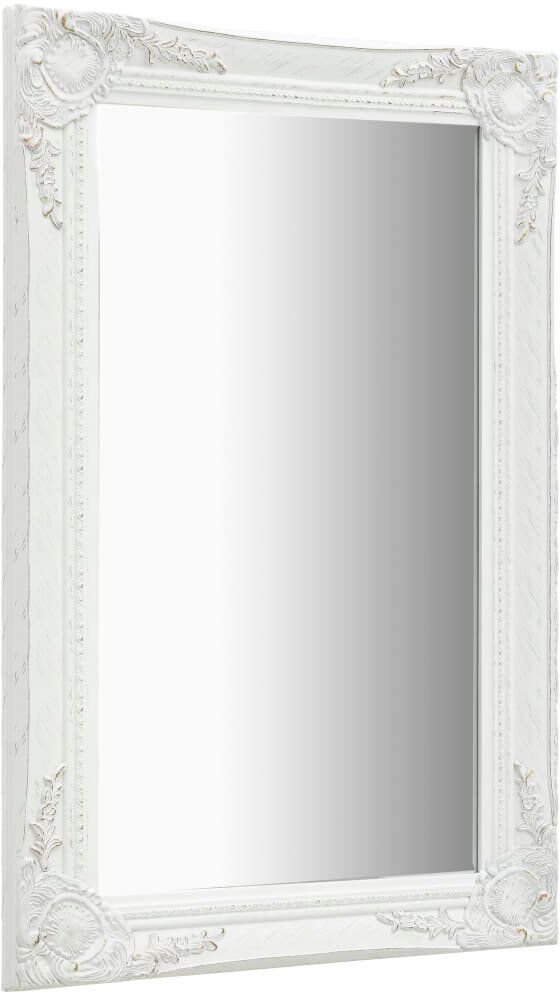 Astoria Grand Ginter Rectangle Mirror with Hooks White 50cm H x 80cm W