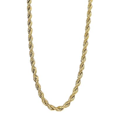 Edelstahlkette LOTUS "Temptation Game", gelbgoldfarben, Halsketten, Herren, Edelstahl, L: 55 B: 6mm, Edelstahlkette, B:6mm