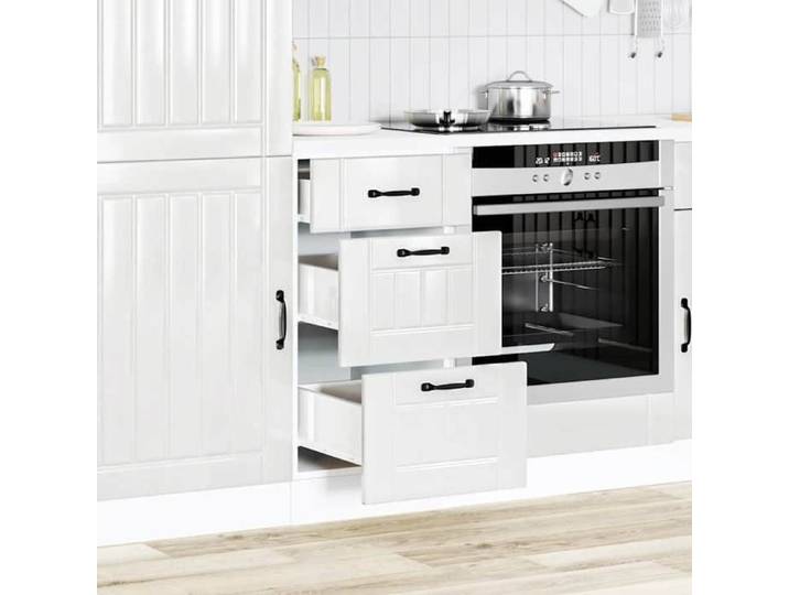 Promo printemps Meuble bas de cuisine « Lucca » Bois d'ingénierie blanc brillant - S1302880